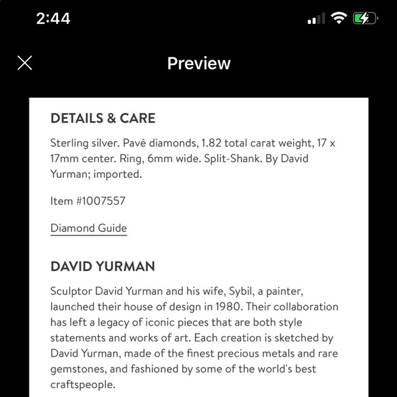 David Yurman "Albion" Ring - Picture 6 of 6